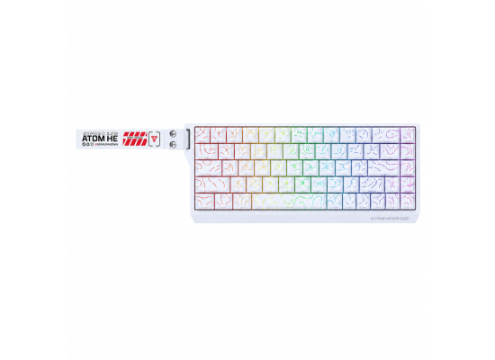 Fantech ATOM HE68 PRO MK922 TOPO Magnetic Wireless Keyboard White – Emerald Switch